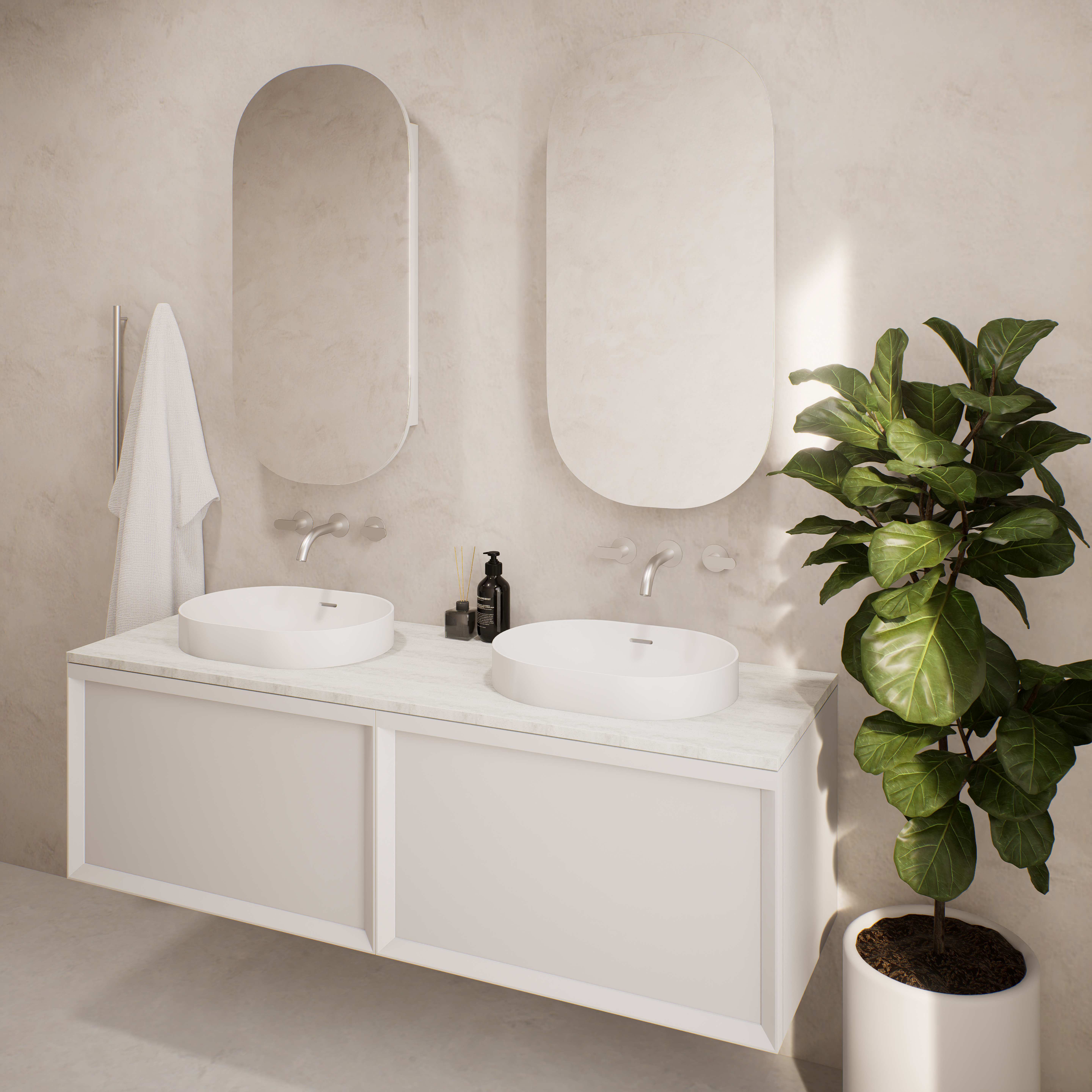 plant, sink, double sink, sink faucet, potted plant