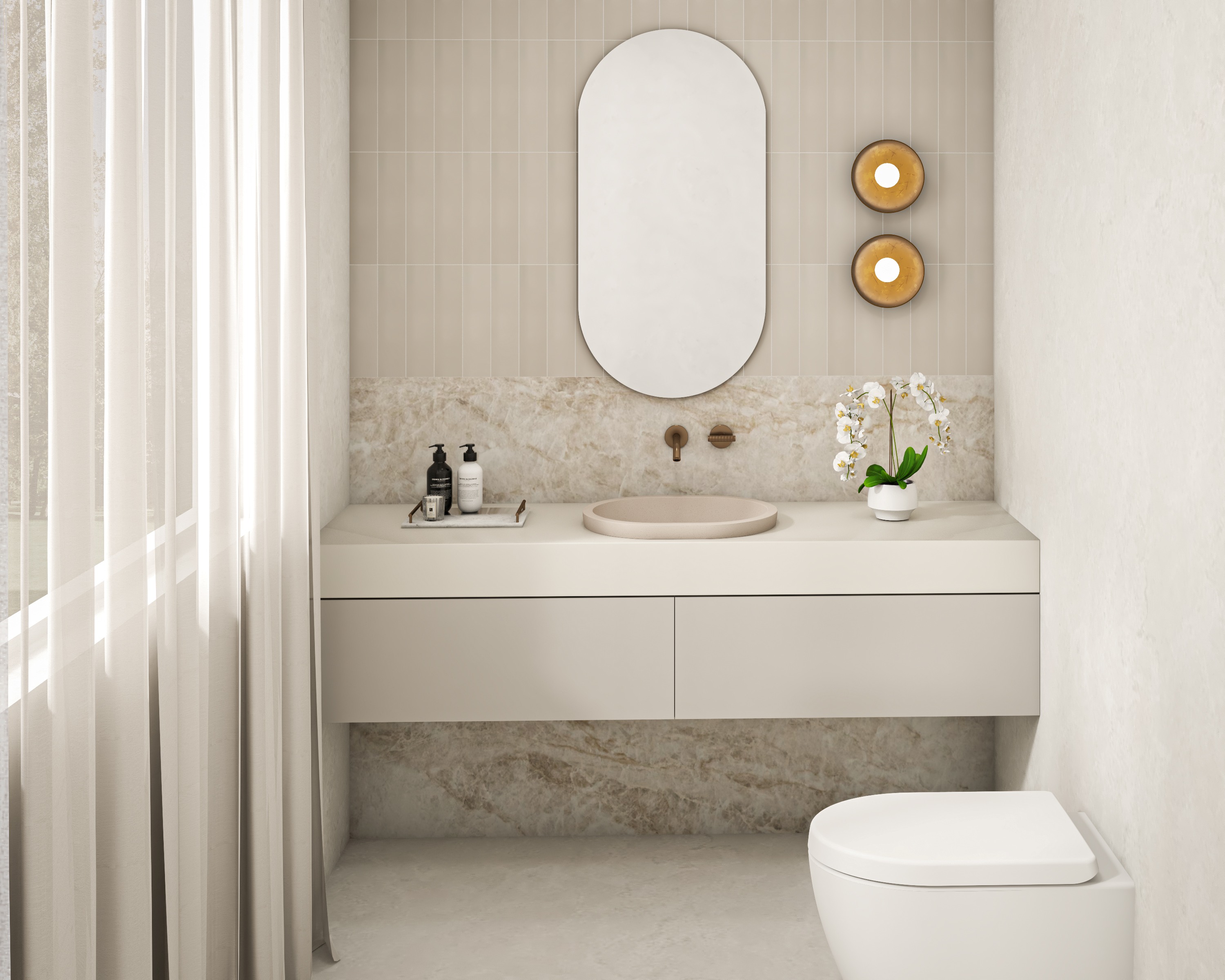 Villa 485 Oval Semi Inset Basin