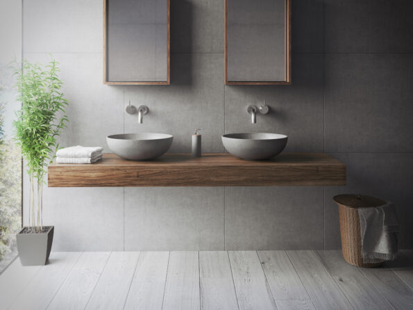 Villa 380 Round Thin Edge Cove Grey Basin