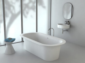 Omvivo Lilli Mirror with Lilli 550 Basin and Bath