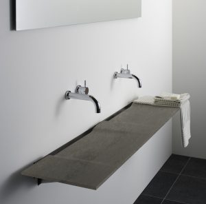 Omvivo Linea Washplane in Solid Surface Roma