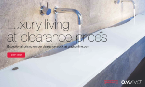 Luxury Bathroom Products at Clearance Prices
