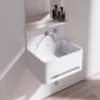 Vision Basin c/w towel rail, splashback and shelf