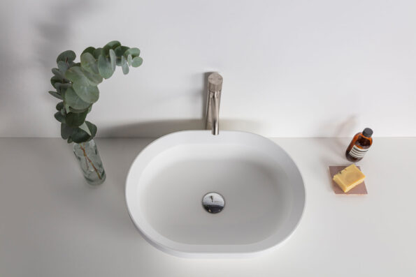 Omvivo Pere Oval Above Counter Basin Top View