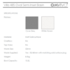 Villa 480 Oval Semi Inset White Haven Basin