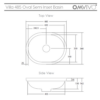 Villa 480 Oval Semi Inset White Haven Basin