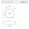 Villa 380 Round Thin Edge Cove Grey Basin